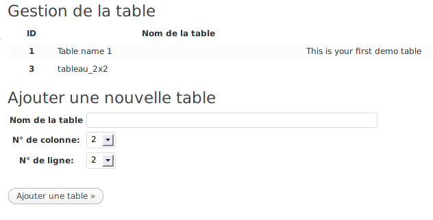 Creation_gestion_table_wordpress Creation Tableau dans wordpress avec le plugin WP-Table